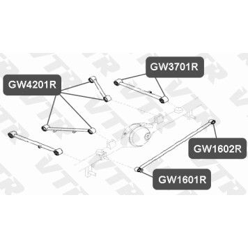 Сайлентблок реактивной тяги VTR GW4201R-1