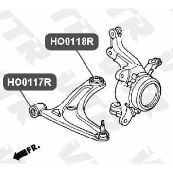 Сайлентблок нижнего рычага передней подвески, задний VTR HO0118R-1
