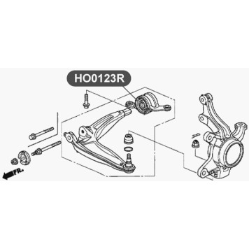 Сайлентблок нижнего рычага передней подвески, задний (без кронштейна) VTR HO0123R-1