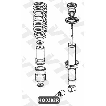 Сайлентблок амортизатора задней подвески VTR HO0202R-1