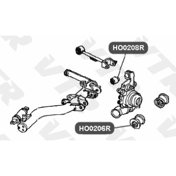 Сайлентблок цапфы задней подвески VTR HO0206R-1