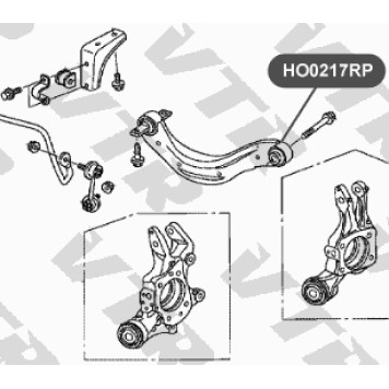 Сайлентблок полиуретановый верхнего рычага задней подвески VTR HO0217RP-1