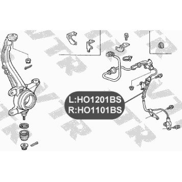 Датчик АБС передней подвески, левый VTR HO1201BS-1