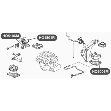 Сайлентблок правой подушки двигателя VTR HO1801R-2