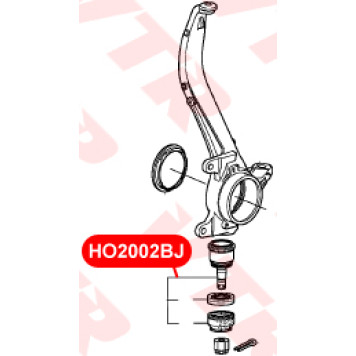Опора шаровая нижнего рычага передней подвески VTR HO2002BJ-1