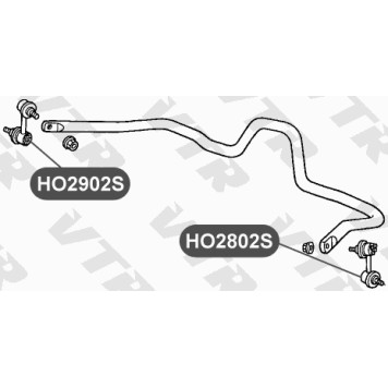 Тяга стабилизатора передней подвески, правая VTR HO2902S-1