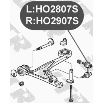 Тяга стабилизатора передней подвески, правая VTR HO2907S-1