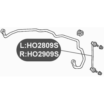 Тяга стабилизатора передней подвески, правая VTR HO2909S-1