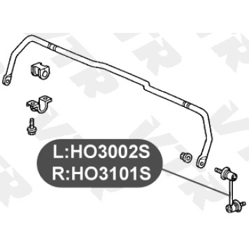 Тяга стабилизатора задней подвески, левая VTR HO3002S-1