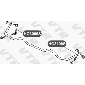 Тяга стабилизатора задней подвески, правая VTR HO3109S-1