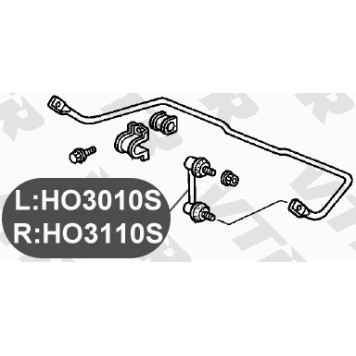 Тяга стабилизатора задней подвески, правая VTR HO3110S-1
