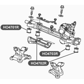 Сайлентблок рулевой рейки VTR HO4702R-1