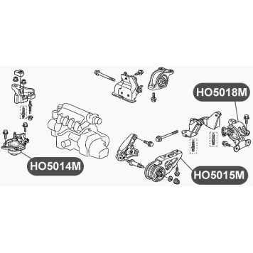 Подушка двигателя, передняя VTR HO5015M-1