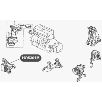 Подушка двигателя, передняя VTR HO5301M-1