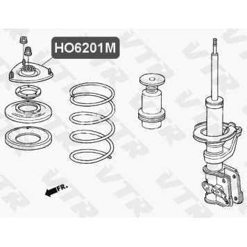 Опора переднего амортизатора, левая VTR HO6201M-1