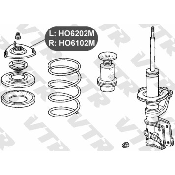 Опора переднего амортизатора, левая VTR HO6202M-1