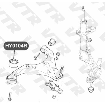 Сайлентблок рычага передней подвески, задний VTR HY0104R-2
