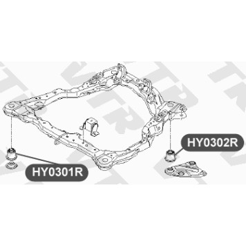 Сайлентблок подрамника передней подвески VTR HY0302R-1