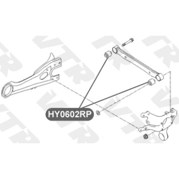 Сайлентблок полиуретановый поперечной тяги задней подвески VTR HY0602RP-1