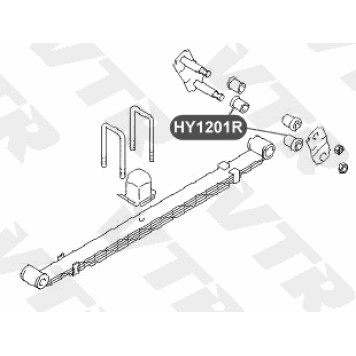 Сайлентблок задней рессоры задней подвески (короткий) VTR HY1201R-1