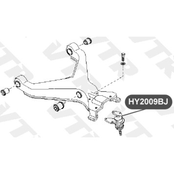 Опора шаровая нижнего рычага передней подвески VTR HY2009BJ-1