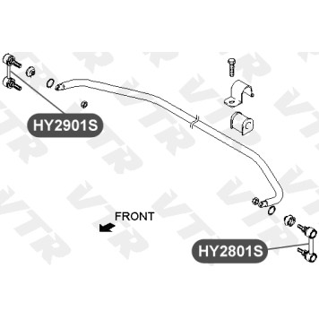 Тяга стабилизатора передней подвески, левая VTR HY2801S-1