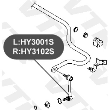 Тяга стабилизатора задней подвески, левая VTR HY3001S-1