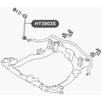 Тяга стабилизатора передней подвески VTR HY3903S-1
