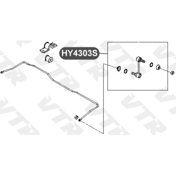 Тяга стабилизатора задней подвески VTR HY4303S-1