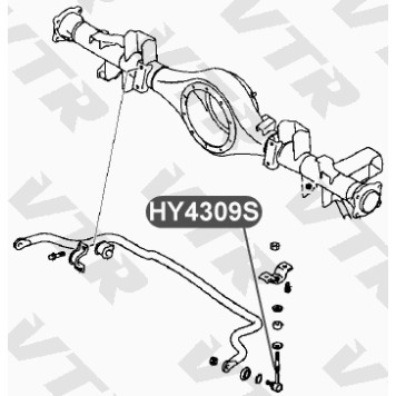 Тяга стабилизатора задней подвески (полиуретан) VTR HY4309SP-1