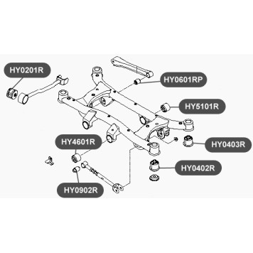 Сайлентблок дифференциала VTR HY5101R-1