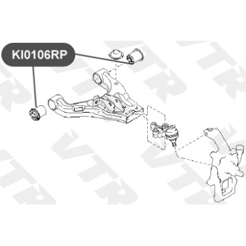Сайлентблок полиуретановый рычага передней подвески VTR KI0106RP-1