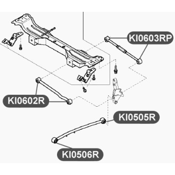 Сайлентблок продольной тяги задней подвески, передний VTR KI0506R-1