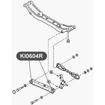 Сайлентблок поперечного рычага задней подвески VTR KI0604R-1