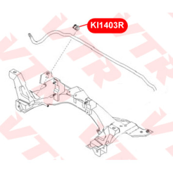 Втулка стабилизатора передней подвески VTR KI1403R-1