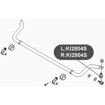 Тяга стабилизатора передней подвески, правая VTR KI2904S-1