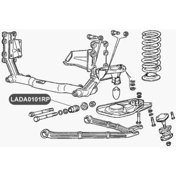 Сайлентблок полиуретановый нижнего рычага передней подвески VTR LADA0101RP-1