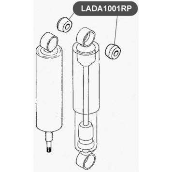 Втулка полиуретановая амортизатора задней подвески VTR LADA1001RP-1