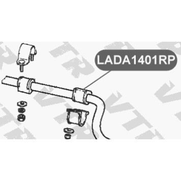 Втулка полиуретановая стабилизатора передней подвески VTR LADA1401RP-1