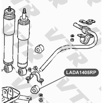 Втулка полиуретановая стабилизатора передней подвески VTR LADA1405RP-1