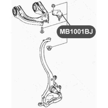 Опора шаровая верхнего рычага передней подвески VTR MB1001BJ-1