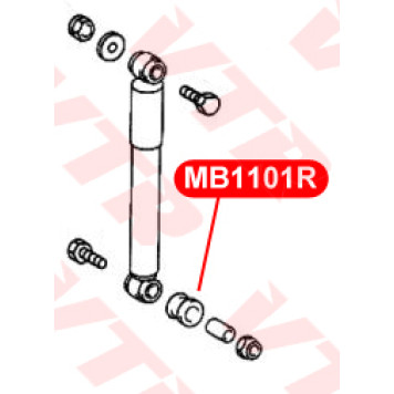Сайлентблок амортизатора передней подвески, нижний VTR MB1101R-1