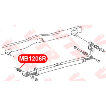 Втулка рессоры задней подвески, задняя VTR MB1206R-1