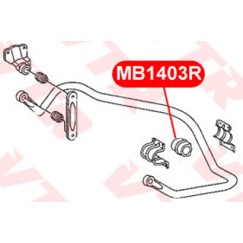 Втулка стабилизатора задней подвески, внутренняя VTR MB1403R-1