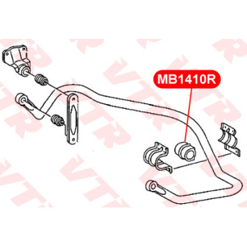 Втулка стабилизатора передней подвески, внутренняя VTR MB1410R-1