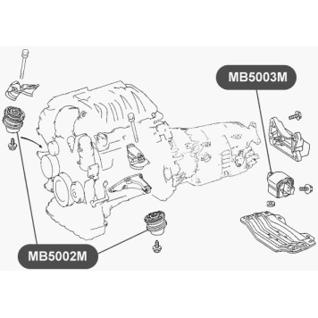 Подушка двигателя, задняя VTR MB5003M-2