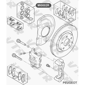Прокладка переднего суппорта VTR MI0002R-2
