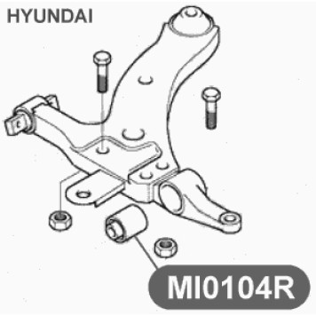 Сайлентблок рычага передней подвески, передний VTR MI0104R-2