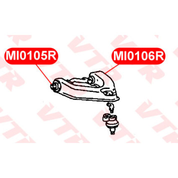 Сайлентблок верхнего рычага передней подвески, задний VTR MI0106R-1
