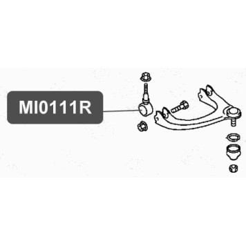 Сайлентблок полиуретановый верхнего рычага передней подвески (в тягу рычага) VTR MI0111RP-1